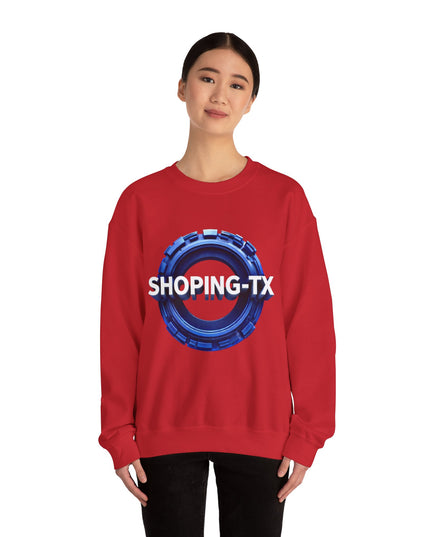 Crewneck Sweatshirt — SHOP.ING-TX Blue Gear Logo Crewneck