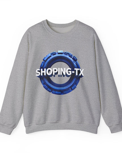 Crewneck Sweatshirt — SHOP.ING-TX Blue Gear Logo Crewneck