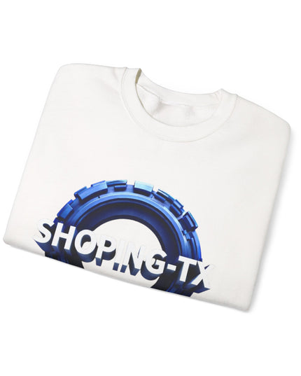 Crewneck Sweatshirt — SHOP.ING-TX Blue Gear Logo Crewneck