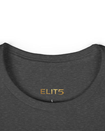 ELIT5 Women’s Graphic Tee — Gold Logo Fashion Shirt
