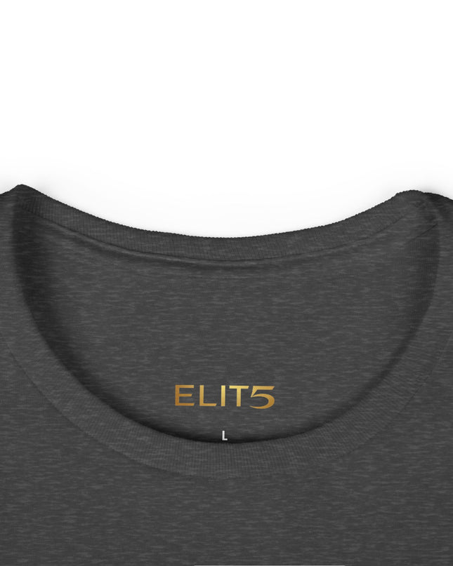 ELIT5 Women’s Graphic Tee — Gold Logo Fashion Shirt