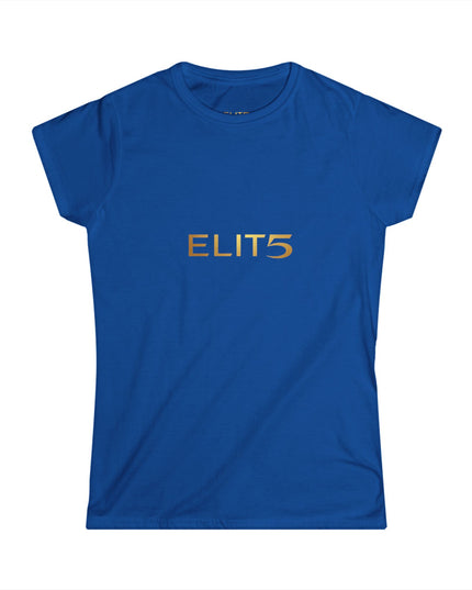 ELIT5 Women’s Graphic Tee — Gold Logo Fashion Shirt