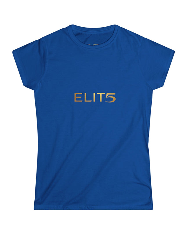 ELIT5 Women’s Graphic Tee — Gold Logo Fashion Shirt