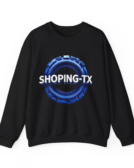 Crewneck Sweatshirt — SHOP.ING-TX Blue Gear Logo Crewneck