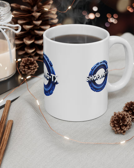 SHOP.MG-TX Logo Coffee Mug — 11oz Branded Ceramic Mug