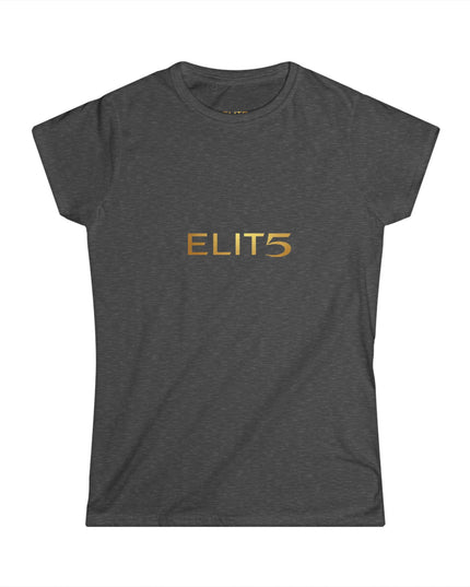 ELIT5 Women’s Graphic Tee — Gold Logo Fashion Shirt