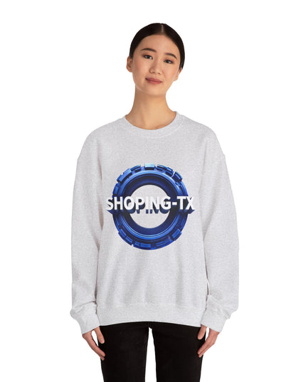 Crewneck Sweatshirt — SHOP.ING-TX Blue Gear Logo Crewneck