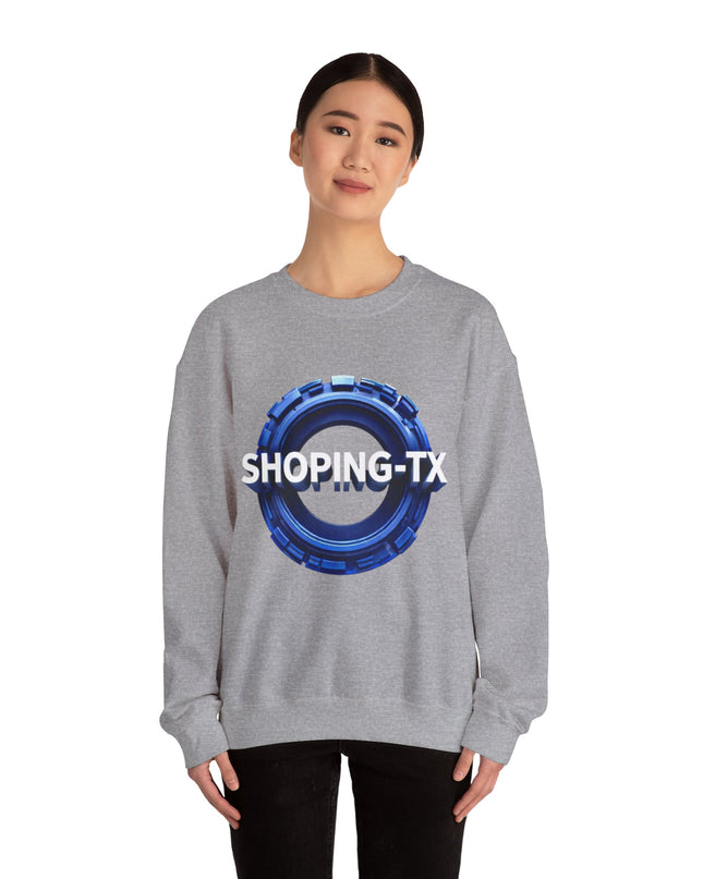 Crewneck Sweatshirt — SHOP.ING-TX Blue Gear Logo Crewneck