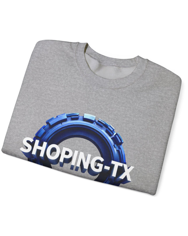 Crewneck Sweatshirt — SHOP.ING-TX Blue Gear Logo Crewneck