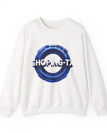 Crewneck Sweatshirt — SHOP.ING-TX Blue Gear Logo Crewneck