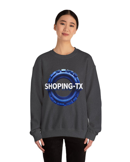 Crewneck Sweatshirt — SHOP.ING-TX Blue Gear Logo Crewneck