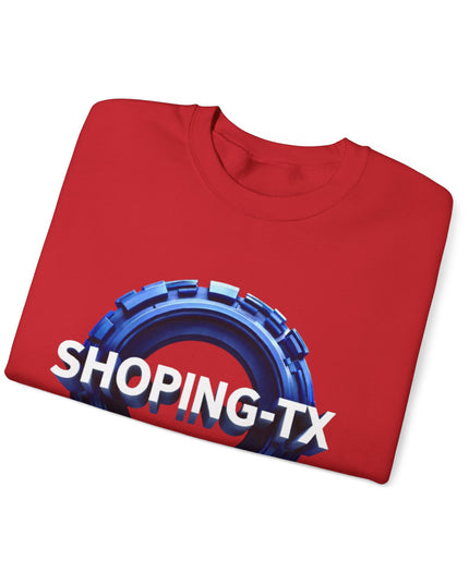 Crewneck Sweatshirt — SHOP.ING-TX Blue Gear Logo Crewneck