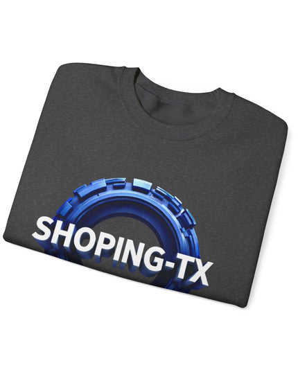 Crewneck Sweatshirt — SHOP.ING-TX Blue Gear Logo Crewneck
