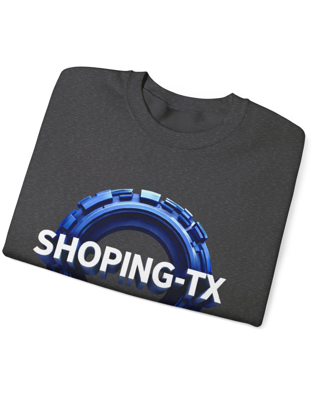 Crewneck Sweatshirt — SHOP.ING-TX Blue Gear Logo Crewneck