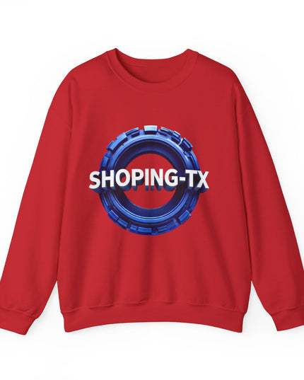 Crewneck Sweatshirt — SHOP.ING-TX Blue Gear Logo Crewneck