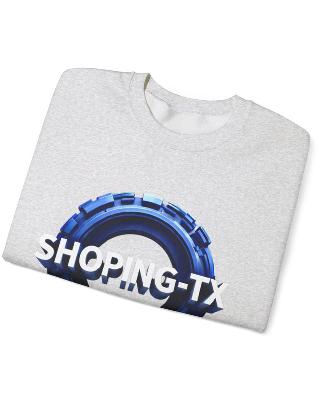 Crewneck Sweatshirt — SHOP.ING-TX Blue Gear Logo Crewneck