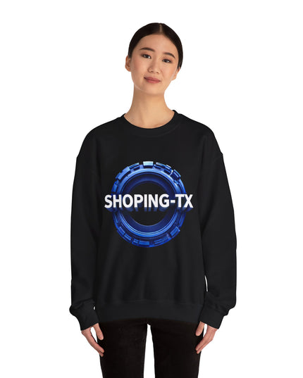 Crewneck Sweatshirt — SHOP.ING-TX Blue Gear Logo Crewneck