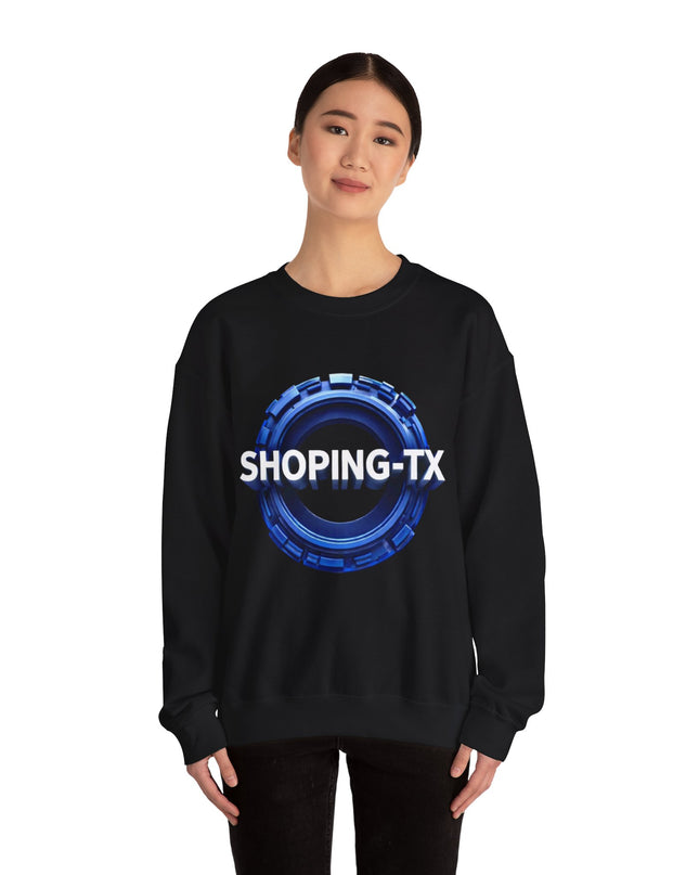 Crewneck Sweatshirt — SHOP.ING-TX Blue Gear Logo Crewneck