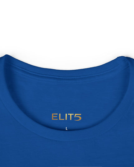 ELIT5 Women’s Graphic Tee — Gold Logo Fashion Shirt