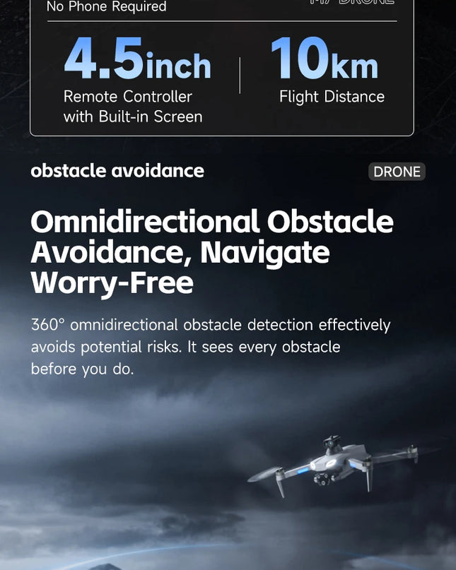 4DRC-M7 GPS Drone 8K Professional HD Camera Drones Brushless WIFI FPV Video 4.5 Inch Screen Control Quadcopter Drones Toy