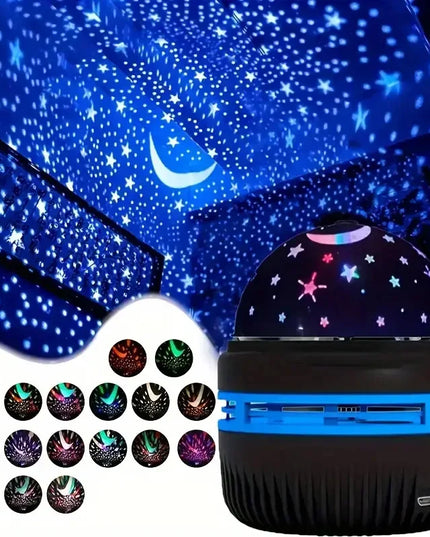 LED Starry Sky Night Lights USB Projector Lamp Magic Ball Moon Star Christmas Lights Home Room Atmosphere Decorations