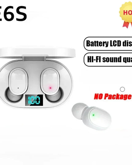 E6S Wireless Bluetooth Earphones TWS Bluetooth Headset Wireless Earbuds Noise Cancelling Earphones with Microphone Headphones