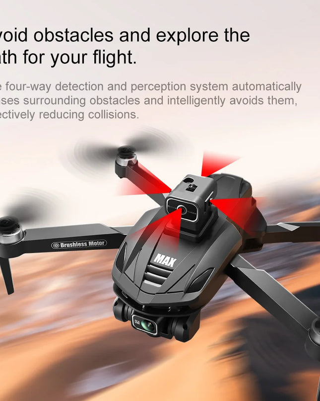 2025 V168 Pro MAX GPS Drone 8K Professional HD Camera 5G WIFI FPV 360° Obstacle Avoidance Brushless Large Screen RC Quadcopter