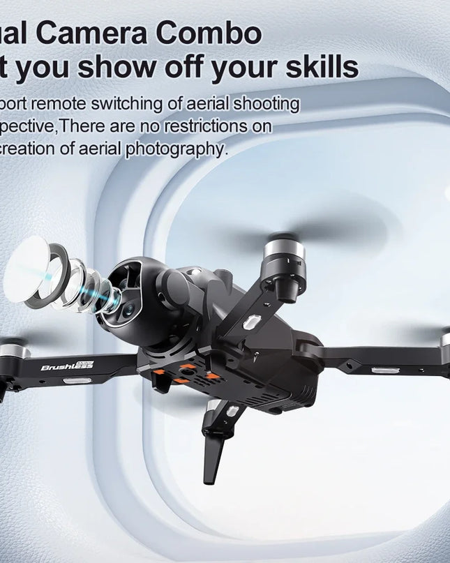 M7 Drone with 5G HD Camera Brushless Motor 4K UHD Video 1080P Image Stabilization Large Screen Remote Control Quadcopter