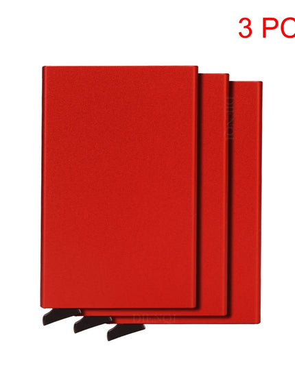 Rfid Smart Wallet Card Holder Metal Thin Slim Men Women Wallets Pop Up Minimalist Wallet Small Black Purse Vallet Walets for Men