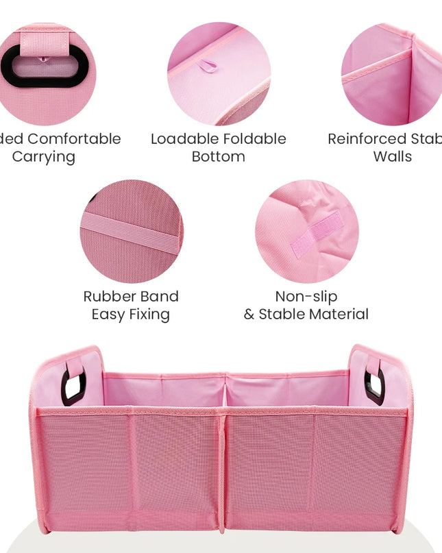 Trunk Organizer for suv, Foldable portable car storage box for camping outdoor storeroom,space saving multi functional