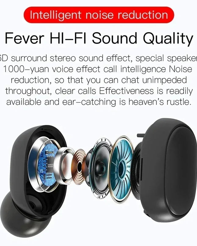 E6S Wireless Bluetooth Earphones TWS Bluetooth Headset Wireless Earbuds Noise Cancelling Earphones with Microphone Headphones