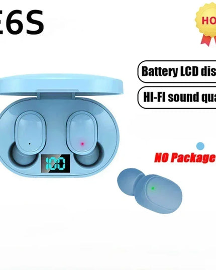 E6S Wireless Bluetooth Earphones TWS Bluetooth Headset Wireless Earbuds Noise Cancelling Earphones with Microphone Headphones