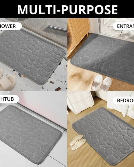 1pc embossed fiber carpet, bathroom living room anti slip mat, pebble floor mat, household items