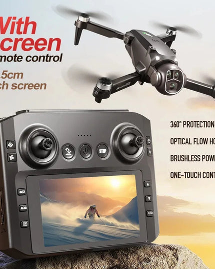M7 Drone with 5G HD Camera Brushless Motor 4K UHD Video 1080P Image Stabilization Large Screen Remote Control Quadcopter