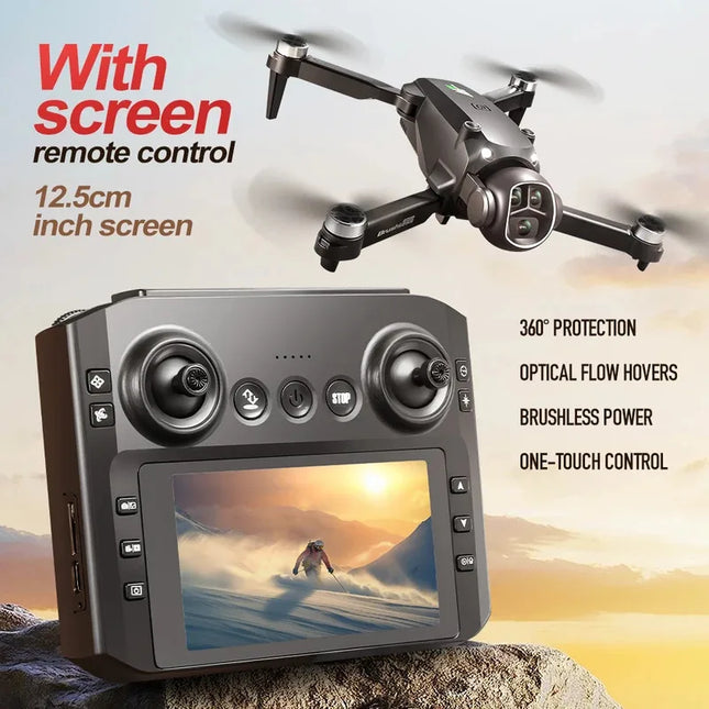 M7 Drone with 5G HD Camera Brushless Motor 4K UHD Video 1080P Image Stabilization Large Screen Remote Control Quadcopter