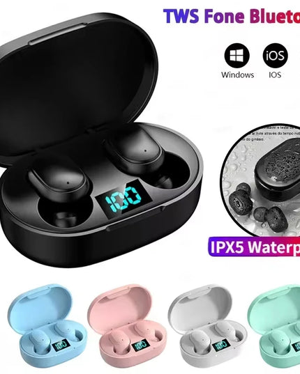 E6S Wireless Bluetooth Earphones TWS Bluetooth Headset Wireless Earbuds Noise Cancelling Earphones with Microphone Headphones