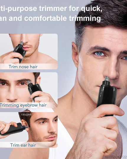 Nose Hair Trimmer Rechargeable Electric Nose Hair Remover Men Eyebrow Hair Shaving Razor Mini Pocket Portable Nose Hair Clipper
