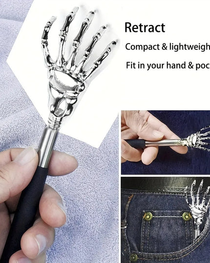Portable Extendable Back Scratcher Stainless Steel Telescoping Back Scratcher for Both Human and Pets Extendable Back Massager