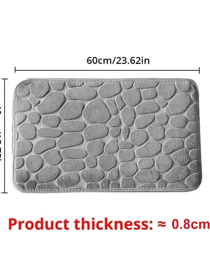 1pc embossed fiber carpet, bathroom living room anti slip mat, pebble floor mat, household items