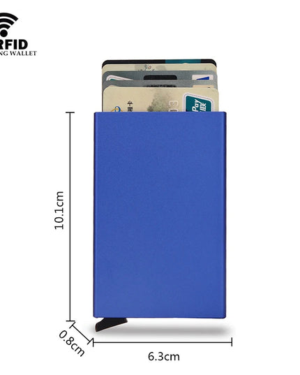 Rfid Smart Wallet Card Holder Metal Thin Slim Men Women Wallets Pop Up Minimalist Wallet Small Black Purse Vallet Walets for Men