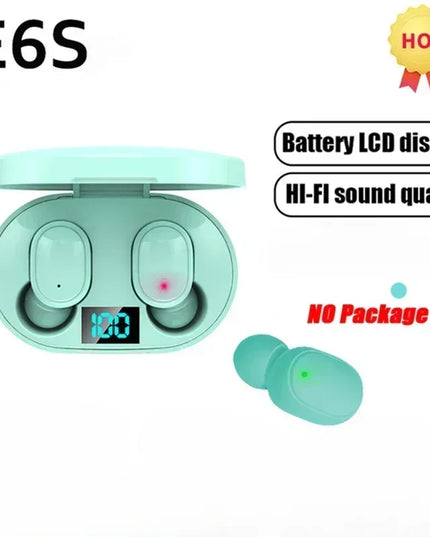E6S Wireless Bluetooth Earphones TWS Bluetooth Headset Wireless Earbuds Noise Cancelling Earphones with Microphone Headphones