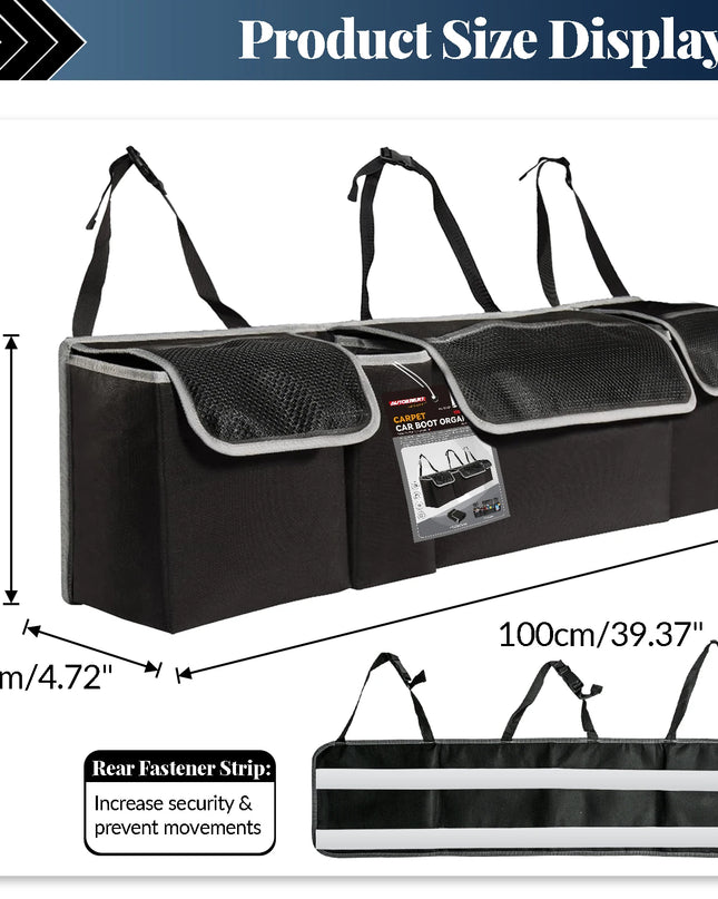 Universal Car Truck storage Bag Back Seat Backseat Organizer Felt W/ Extra Mesh Net Pockets Hanging Organiser Car Accessories