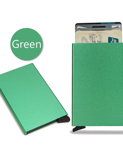 Rfid Smart Wallet Card Holder Metal Thin Slim Men Women Wallets Pop Up Minimalist Wallet Small Black Purse Vallet Walets for Men