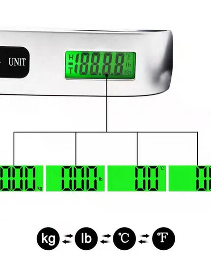 Portable Scale Digital LCD Display 110lb/50kg Electronic Luggage Hanging Suitcase Travel Weighs Baggage Bag Weight Balance Tools