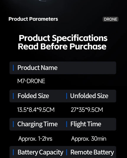 4DRC-M7 GPS Drone 8K Professional HD Camera Drones Brushless WIFI FPV Video 4.5 Inch Screen Control Quadcopter Drones Toy