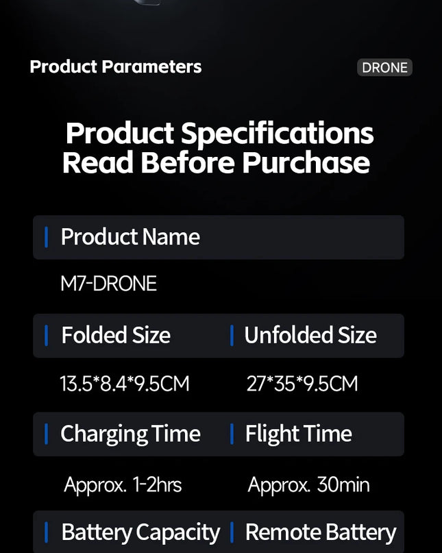4DRC-M7 GPS Drone 8K Professional HD Camera Drones Brushless WIFI FPV Video 4.5 Inch Screen Control Quadcopter Drones Toy
