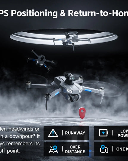 4DRC-M7 GPS Drone 8K Professional HD Camera Drones Brushless WIFI FPV Video 4.5 Inch Screen Control Quadcopter Drones Toy