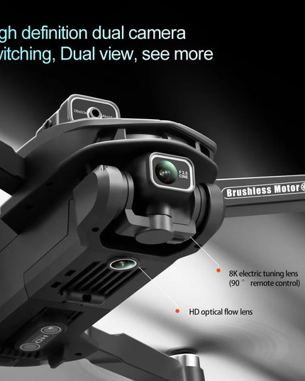 2025 V168 Pro MAX GPS Drone 8K Professional HD Camera 5G WIFI FPV 360° Obstacle Avoidance Brushless Large Screen RC Quadcopter
