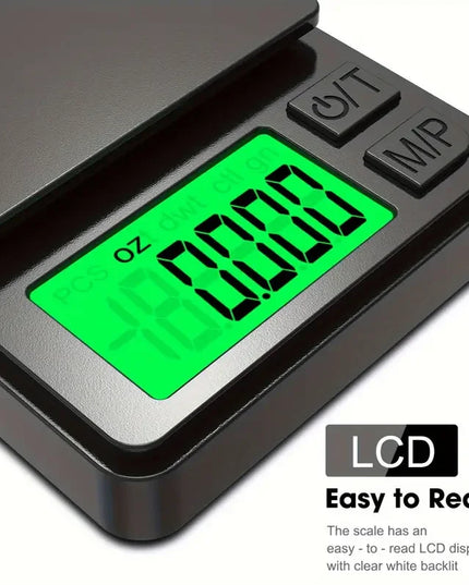 Precision Pocket Scale 1000g X 0.1g - Digital Gram, Food, Jewelry, Ounces/Grains Scale with Backlit LCD - Mini Scale for Travel
