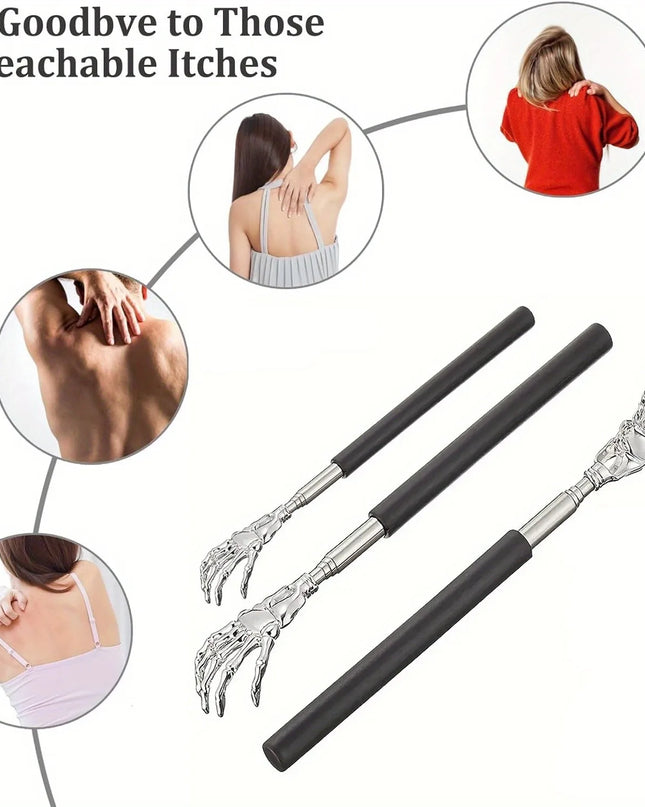 Portable Extendable Back Scratcher Stainless Steel Telescoping Back Scratcher for Both Human and Pets Extendable Back Massager